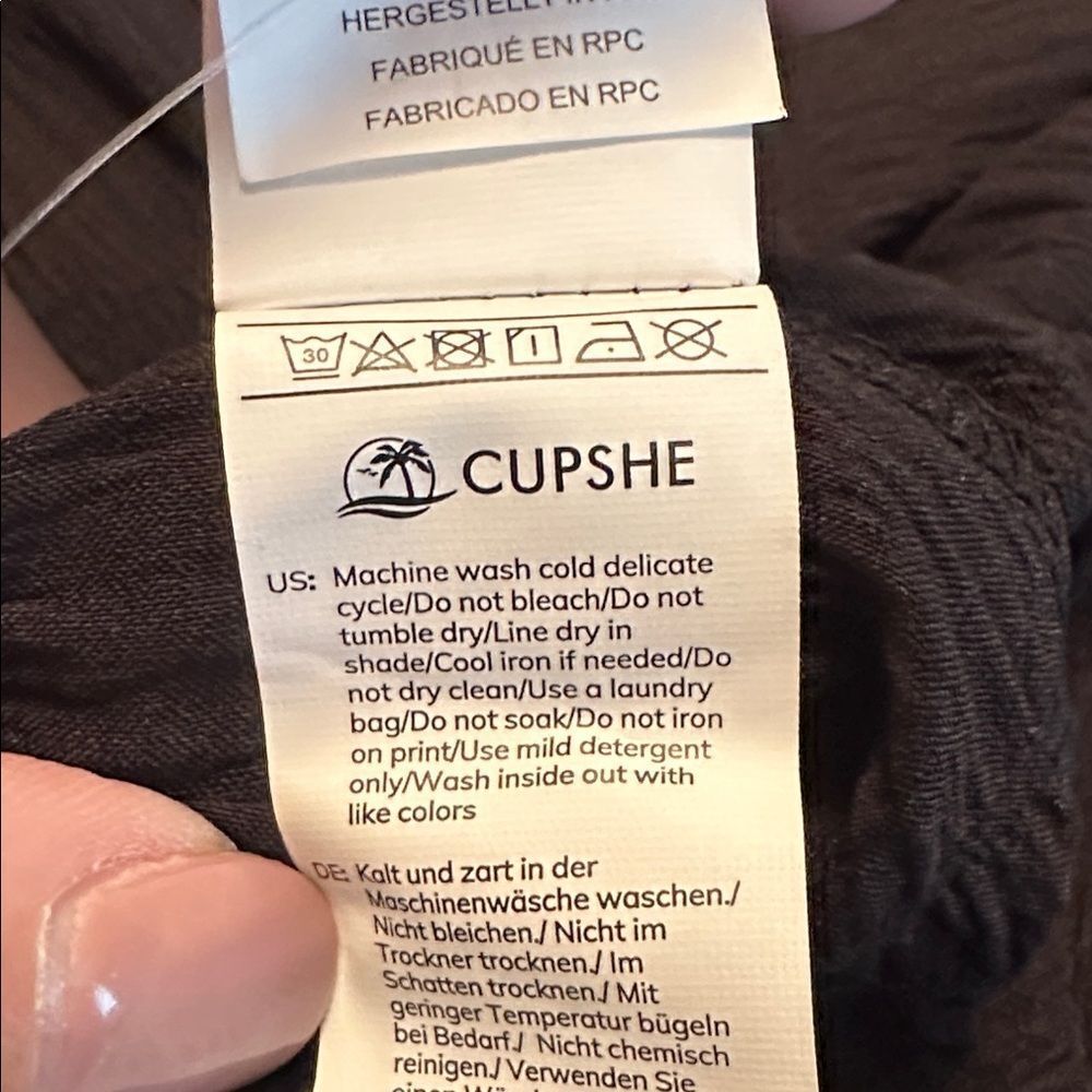 NWTβwomenβs Cupshe black jumpsuit XL - Picture 12 of 12